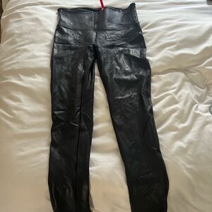 Black Faux Leather Leggings